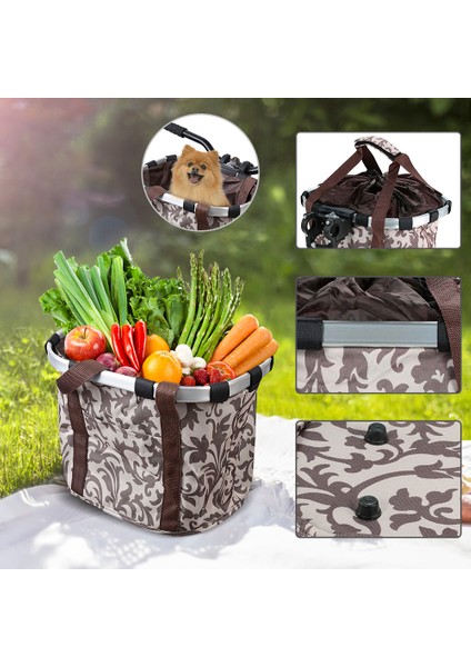 Xixishop Doorslay Bisiklet Ayrılabilir Sepet Bisiklet Ön Pet Taşıyıcı Tuval Ön Çanta (Yurt Dışından)