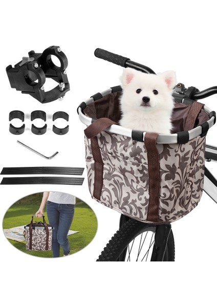 Xixishop Doorslay Bisiklet Ayrılabilir Sepet Bisiklet Ön Pet Taşıyıcı Tuval Ön Çanta (Yurt Dışından)