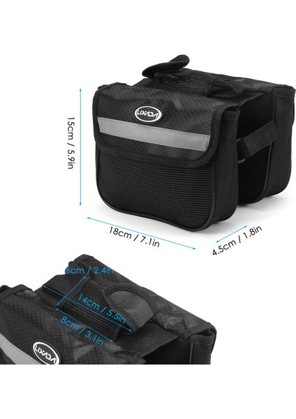 Xixishop Lixada Bisiklet Üst Tüp Çanta Ön Çerçeve Pannier Çanta (Yurt Dışından)