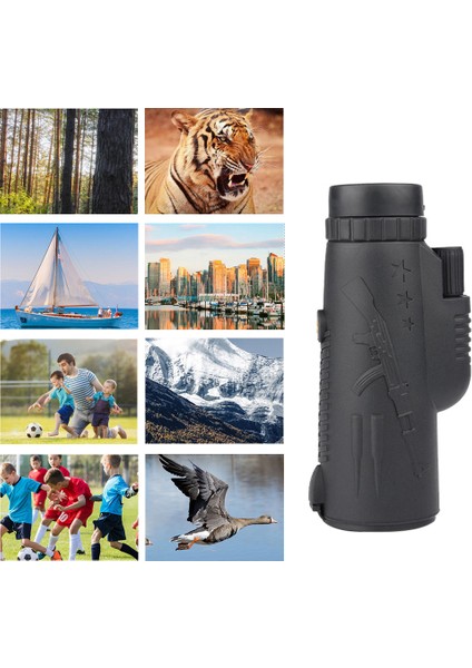 Xixishop Monoküler Teleskop 40X60 Hd Suya Dayanıklı Siyah (Yurt Dışından)