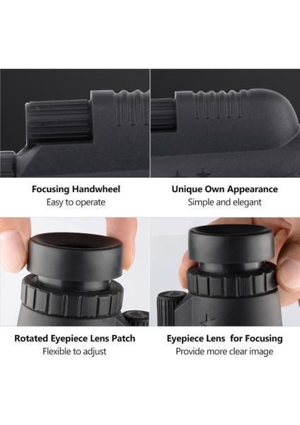 Xixishop Monoküler Teleskop 40X60 Hd Suya Dayanıklı Siyah (Yurt Dışından) fiyatları