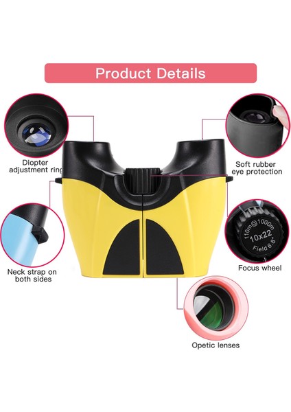 Xixishop Çocuk Açık Dürbün 10X22 Yüksek Çözünürlüklü En Iyi Hediyeler (Yurt Dışından) indirimleri