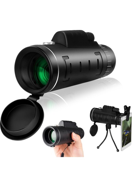 Xixishop Pusula Akıllı Telefon Adaptörü ile Kuş Izleme Için 40X60 Yüksek Güçlü Monoküler Teleskop (Yurt Dışından)