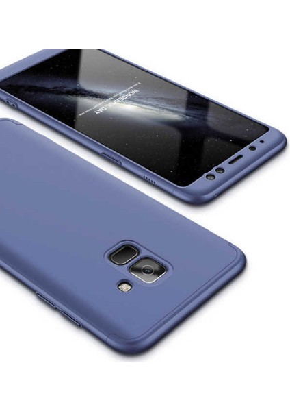 Galaxy A8 2018 Uyumlu Kılıf 2 Parçalı 360 Protect Mat Ince Renkli Vrbjani Rubber Kapak
