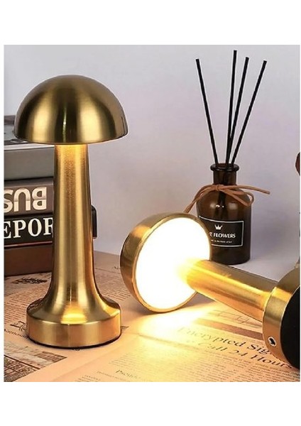Dokunmatik Abajur Gold Masaüstü Abajur Aydınlatma 1015