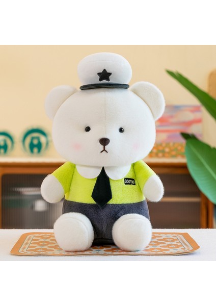 45CM Polis Ayı Bebek Trafik Polisi Ayı Bebek Oyuncak Ayı Peluş Oyuncak Hediye (Yurt Dışından)
