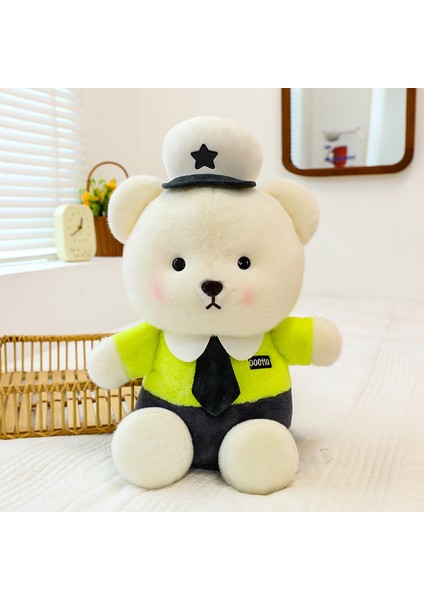 45CM Polis Ayı Bebek Trafik Polisi Ayı Bebek Oyuncak Ayı Peluş Oyuncak Hediye (Yurt Dışından)