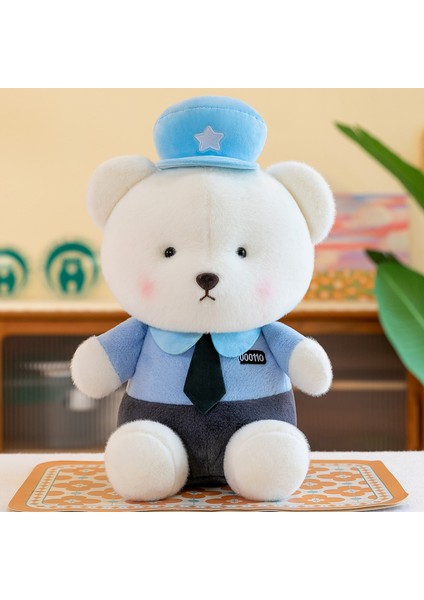 55CM Polis Ayı Bebek Trafik Polisi Ayı Bebek Oyuncak Ayı Peluş Oyuncak Hediye (Yurt Dışından)