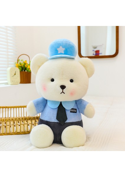 45CM Polis Ayı Bebek Trafik Polisi Ayı Bebek Oyuncak Ayı Peluş Oyuncak Hediye (Yurt Dışından)