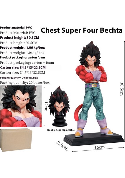 Seven Dragon Ball Çevresel Saiyan Vegeta El-Do Modeli Süs Heykeli Hediyesi (Yurt Dışından)