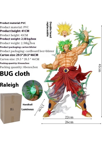 Dragon Ball Süper Saiyan Broli El Kuklası Model Süs Heykel Hediye (Yurt Dışından) fırsatları