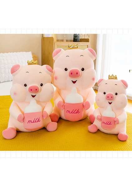 75CM Taç Şişe Domuz Peluş Oyuncak Bebek Yastık Hediye (Yurt Dışından)