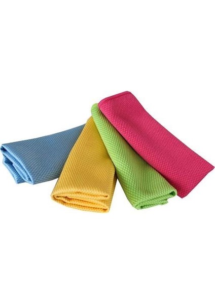 12 Adet Standart Boy 40 x 40 cm Baklava Desenli Mikrofiber Temizlik Bezi, Oto Cam Bezi,toz Bezi