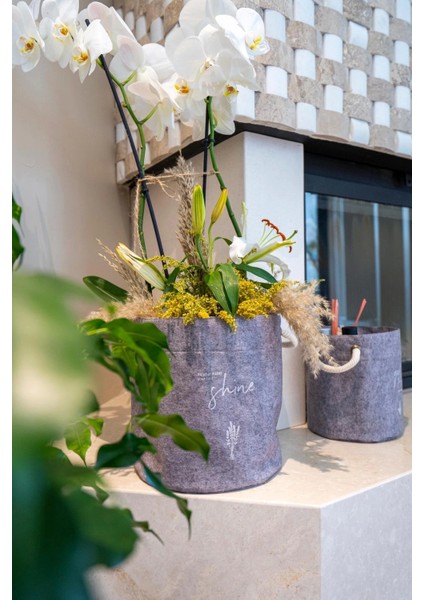 Kulplu Yuvarlak Düzenleyici Çok Amaçlı Kolay Taşınabilen Organizer Keçe Sepet (Maxi) 03655 fırsatları