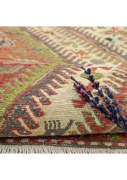 Kirk Geometrik Tasarımlı Sumak Kilim 115 x 192 cm