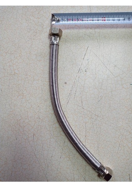 Kalın Çelik Örgülü 1/2 Bağlantı Hortumu Rekorlu 8 mt 1 Adet