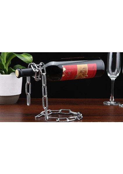 Avrupa Tarzı Yaratıcı Süspansiyon Demir Sanat Şarap Rafı Süspansiyon (Yurt Dışından) fırsatları