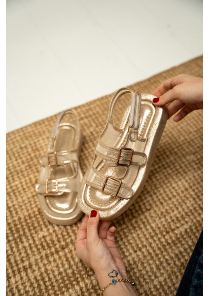 Purly Çift Tokalı Kadın Babet