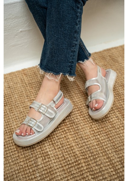 Purly Silver Çift Tokalı Kadın Babet fiyatları