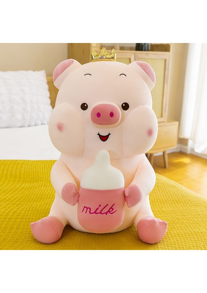 55CM Taç Şişe Domuz Peluş Oyuncak Bebek Yastık Hediye (Yurt Dışından)