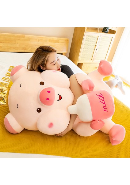 55CM Taç Şişe Domuz Peluş Oyuncak Bebek Yastık Hediye (Yurt Dışından)