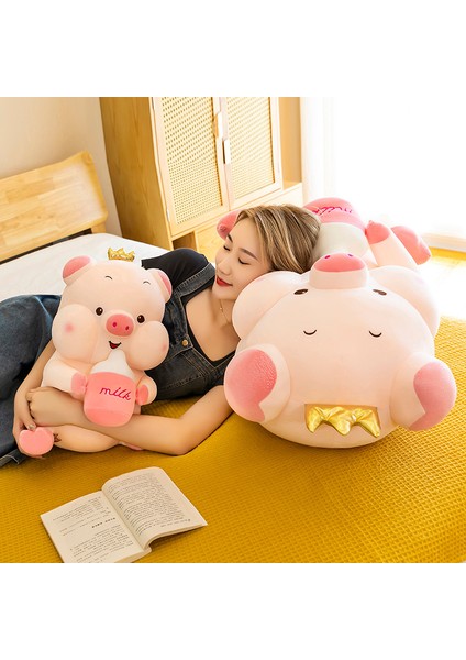 55CM Taç Şişe Domuz Peluş Oyuncak Bebek Yastık Hediye (Yurt Dışından)