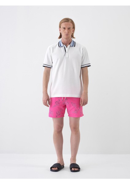 Erkek Beyaz Regular Fit Pamuklu Polo Yaka Tişört fiyatları