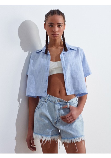 50501 Dilvin Kısa Kollu Gömlek