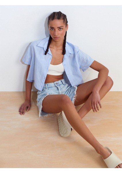 50501 Dilvin Kısa Kollu Gömlek fırsatları