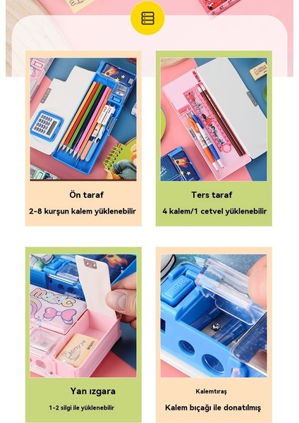 Yaratıcı Kemer Hesap Makinesi Çift Kullanımlı Çok Fonksiyonlu Kırtasiye Kutusu (Yurt Dışından) modelleri