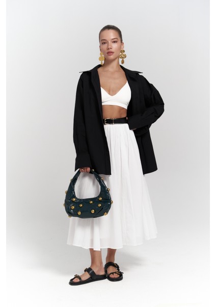 Mai Phoebe Oversize Siyah Gömlek