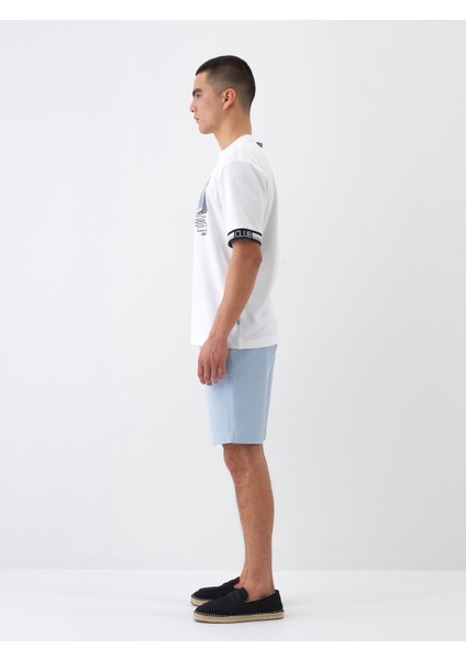Erkek Beyaz Regular Fit Pamuklu Tişört modelleri