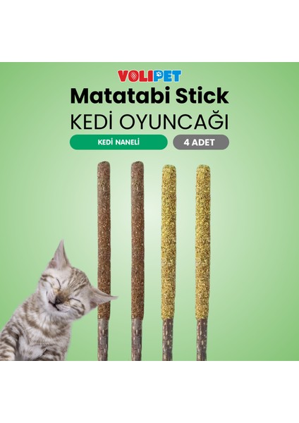 Kedilerin Bayıldığı Naneli ve Gall Meyveli Matatabi Stick 4'lü fiyatları