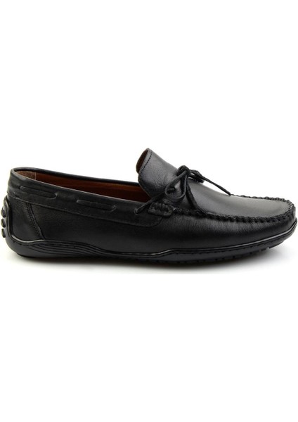 Siyah Leather Erkek Loafer Ayakkabı E01082020143