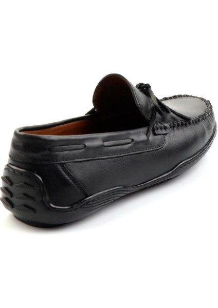Siyah Leather Erkek Loafer Ayakkabı E01082020143