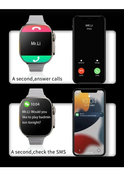 7kordonlu Akıllı Saat Bluetooth Bağlantılı Ios Andorid Destekli