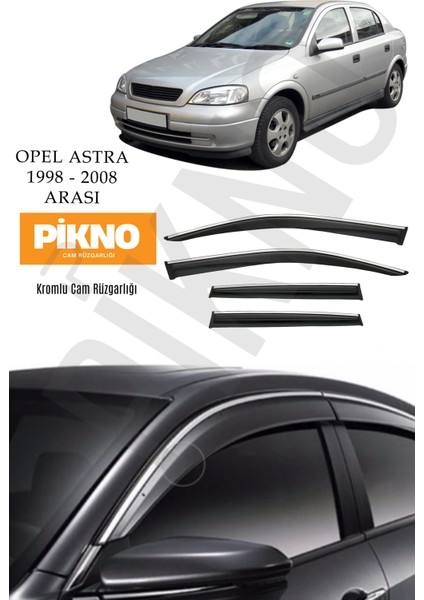 Opel Astra G 1998-2008 Arası Kromlu Cam Rüzgarlığı 4'lü A+ Plus