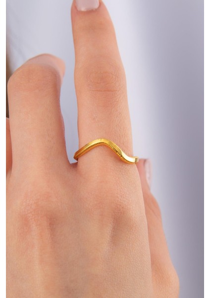 14 Ayar Altın Dalgalı Ajda Yüzük fiyatları