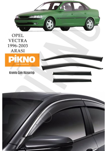 Opel Vectra B 1996-2003 Arası Kromlu Cam Rüzgarlığı 4'lü A+ Plus
