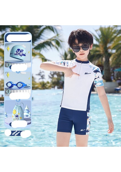 Çocuk Mayo Erkek Bölünmüş Mayo 4 Parçalı Set (Yurt Dışından)
