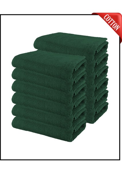 12 Adet Büyük Boy Pamuklu 50 x 90 cm , Fitness Havlusu , Spor Havlusu , Kuaför Havlusu