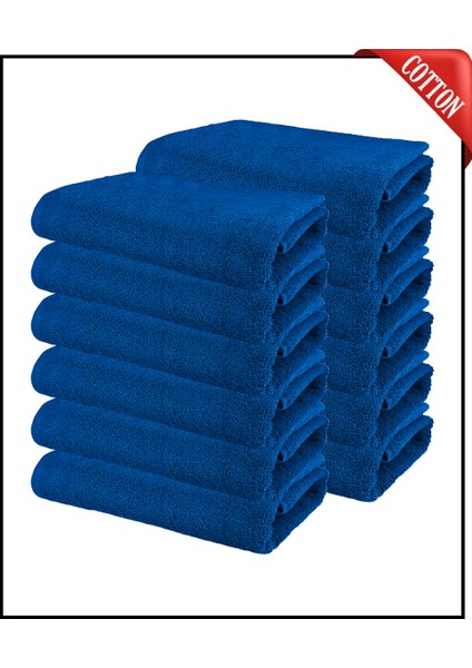 12 Adet Büyük Boy Pamuklu 50 x 90 cm , Fitness Havlusu , Spor Havlusu , Kuaför Havlusu