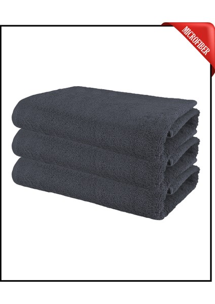 3 Adet Büyük Boy Mikrofiber 50 x 90 cm , Fitness Havlusu , Spor Havlusu , Boya Tutmaz Kuaför Havlusu