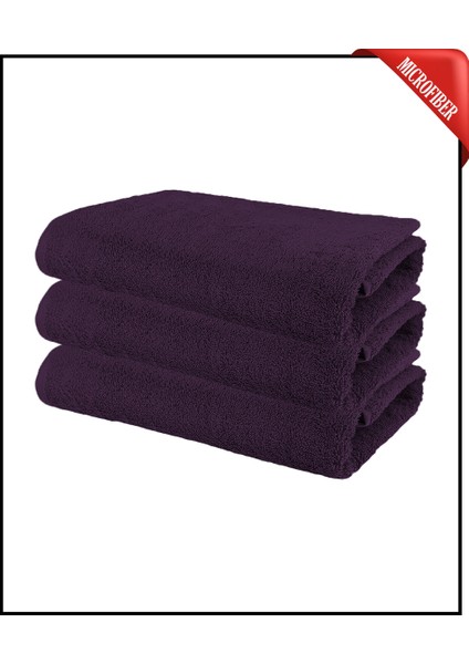 3 Adet Büyük Boy Mikrofiber 50 x 90 cm , Fitness Havlusu , Spor Havlusu , Boya Tutmaz Kuaför Havlusu