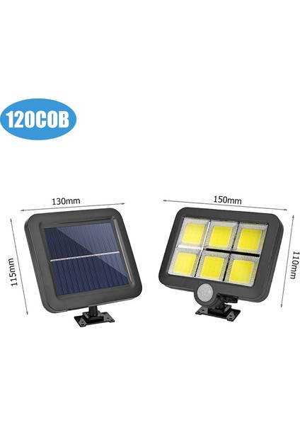 FX-028 Güneş Enerjili Solar Lamba Hareket Sensörlü Harici Güneş Panelli 120 LED fırsatları