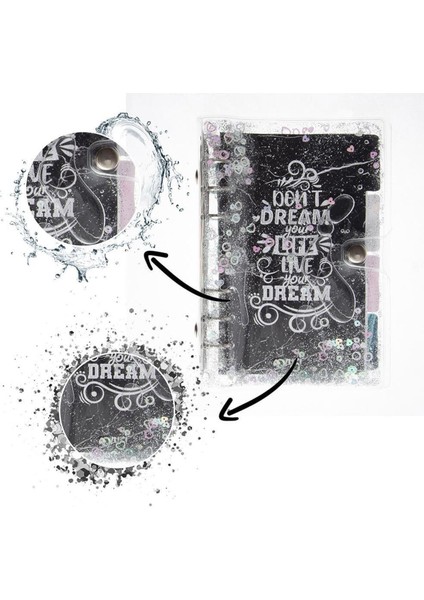 Mekanizmalı Simli ve Sulu Kapaklı Desenli Defter fiyatları