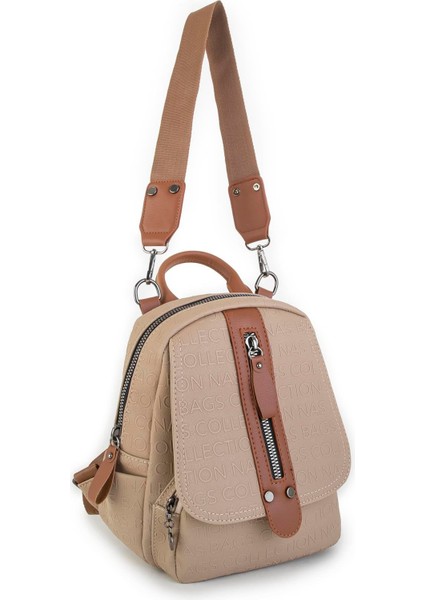 Kadın Sırt Çantası ve Omuz Çantası Dönüştürülebilir Tasarımlı Ürün Kum Taba Gofraj fırsatları