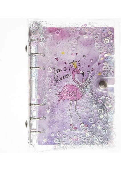 Mekanizmalı Simli ve Sulu Kapaklı Desenli Defter