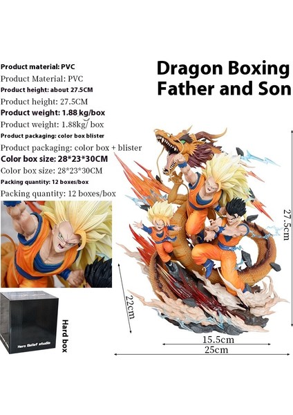 Dragon Ball Dragon Fist Baba ve Oğul Figürü Model Süs Heykeli Hediyesi (Yurt Dışından) fiyatları
