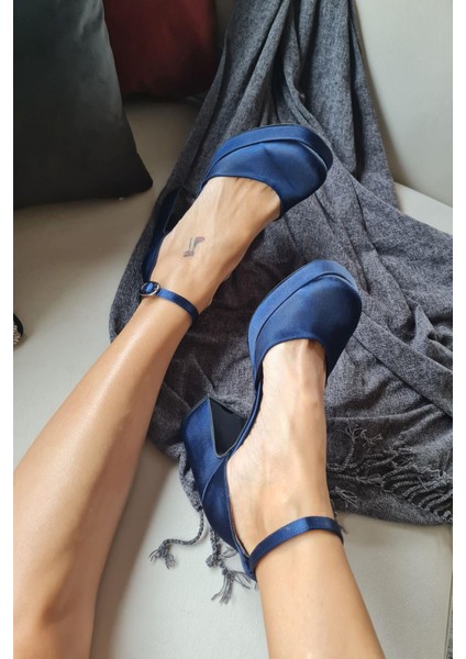 024 21 Topukla Kadın Platformlu Bilekden Bağlamalı Topuklu Ayakkabı